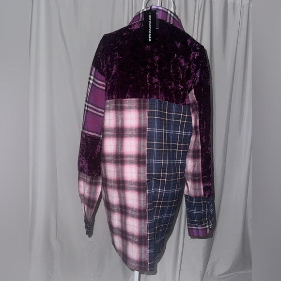 Dolls Kill Dolls Kill x dEliA*s Plaid Patchwork Flannel - Picture 2 of 5